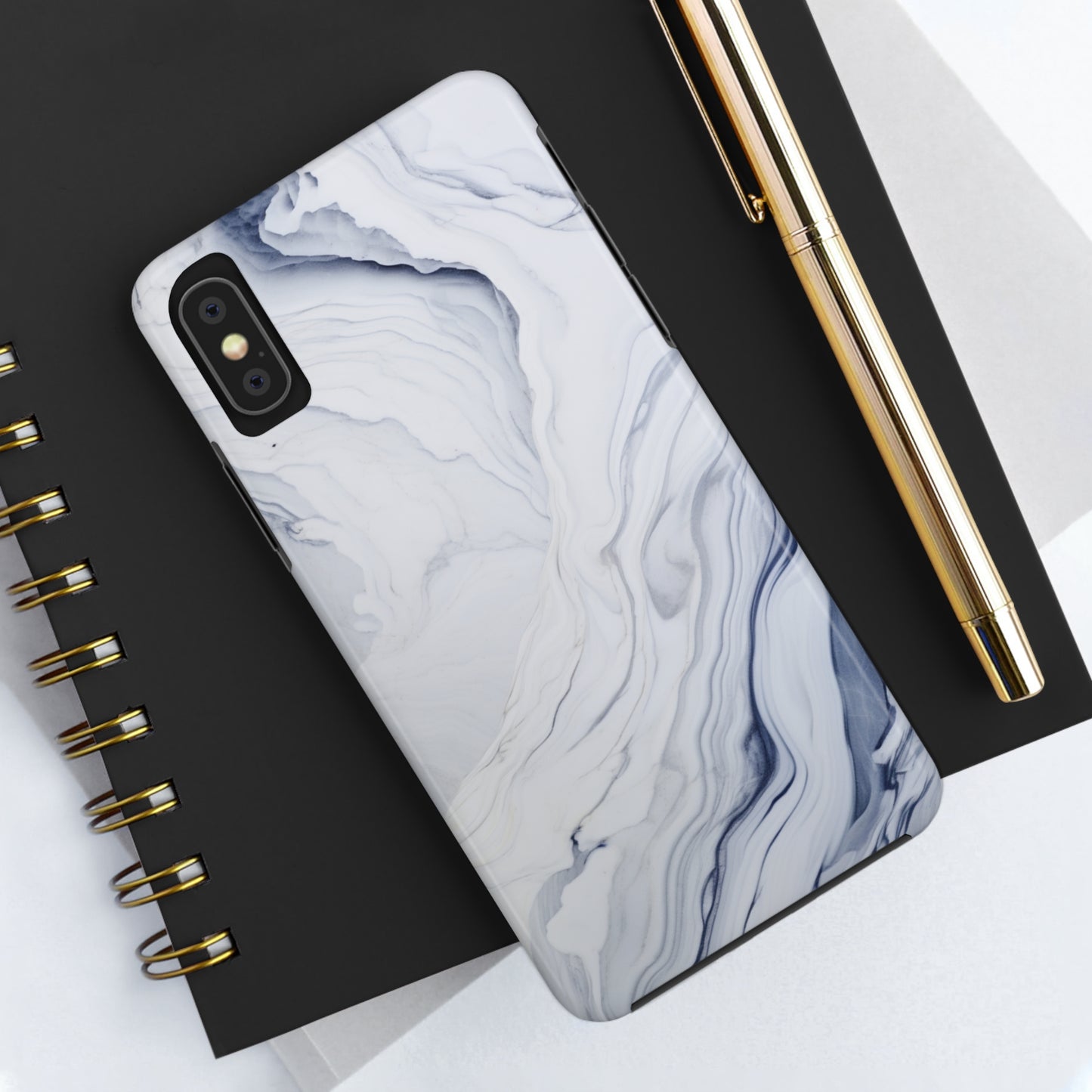 White Marble Tough Case