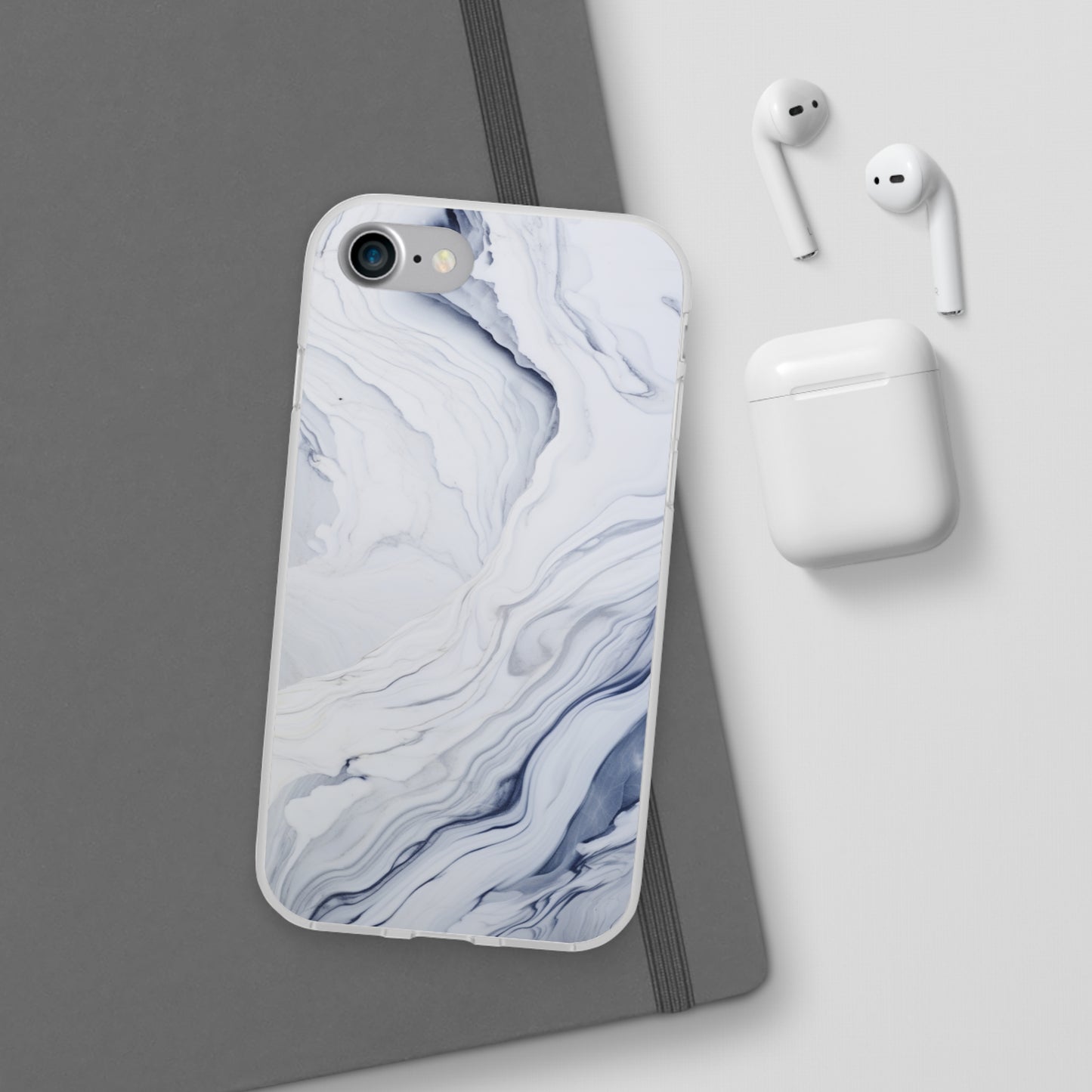 White Marble Flex Case