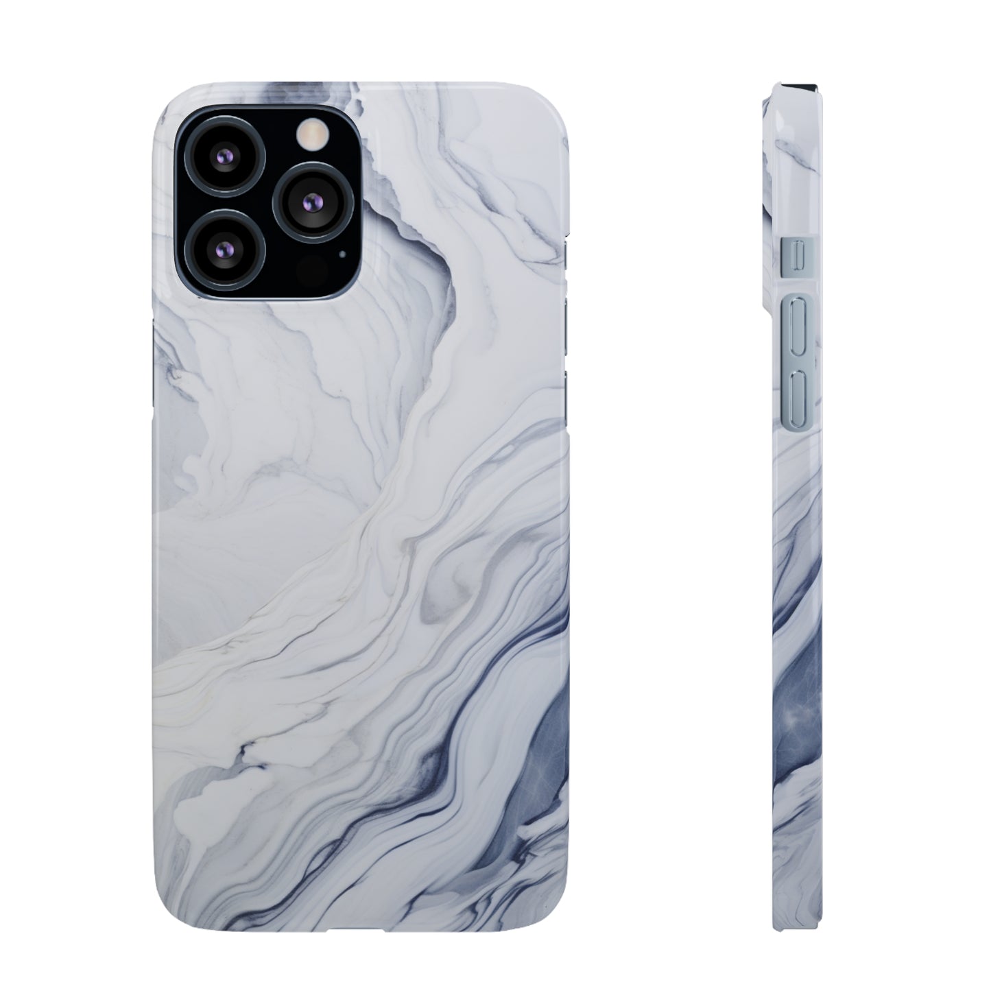 White Marble Snap Case