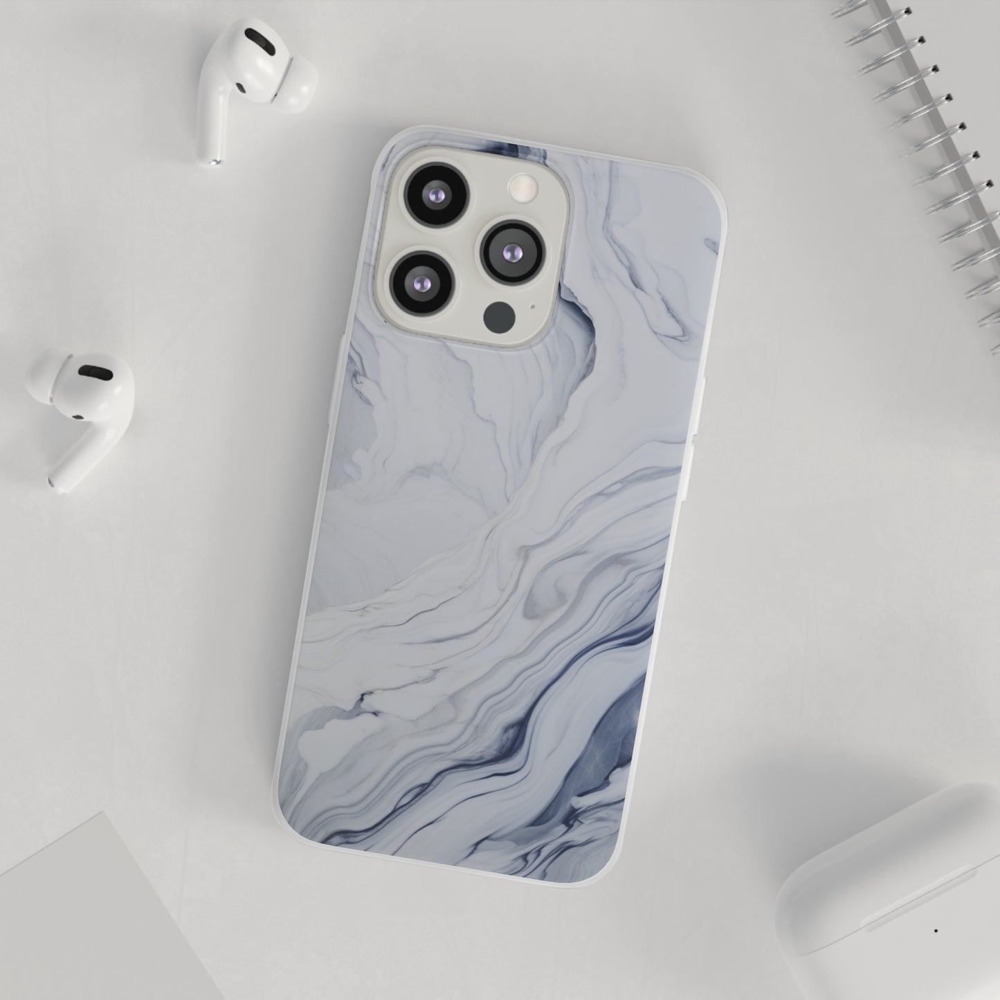 White Marble Flex Case