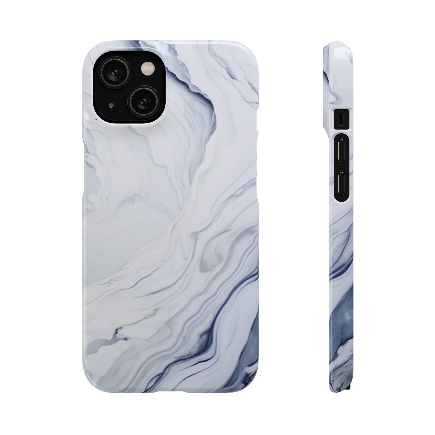 White Marble Snap Case