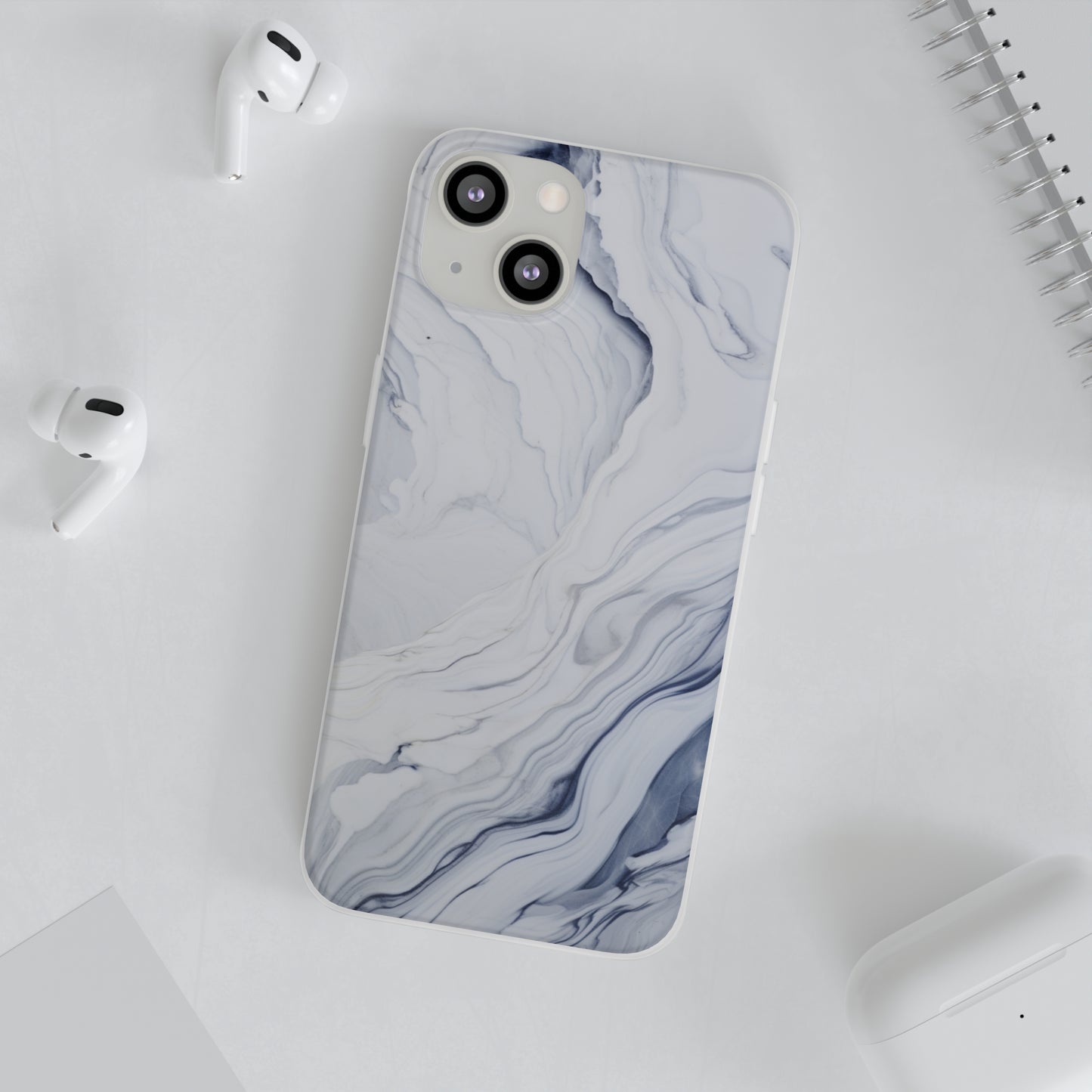 White Marble Flex Case