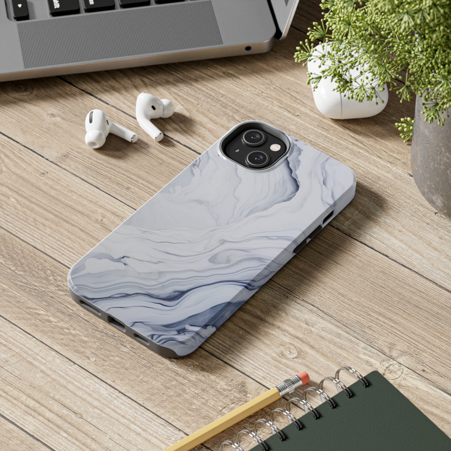 White Marble Tough Case