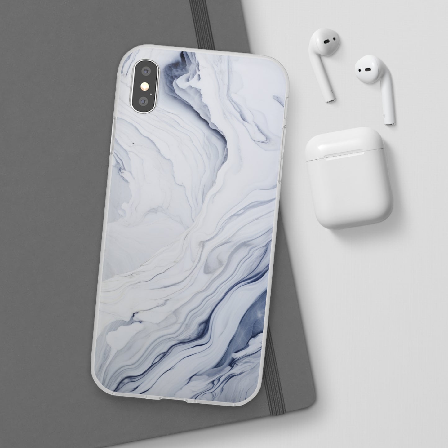 White Marble Flex Case