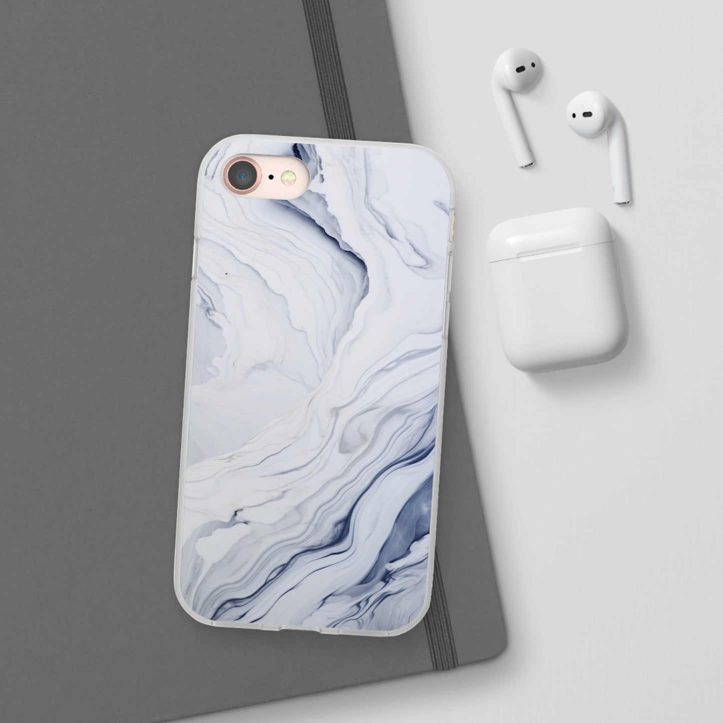 White Marble Flex Case