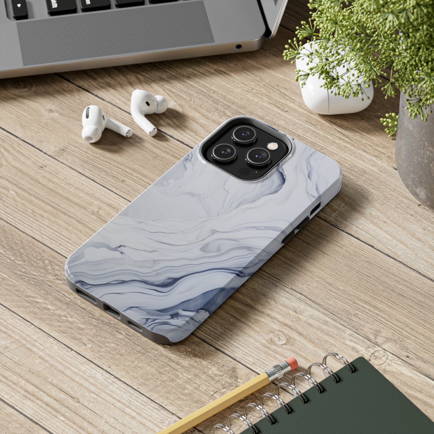 White Marble Tough Case