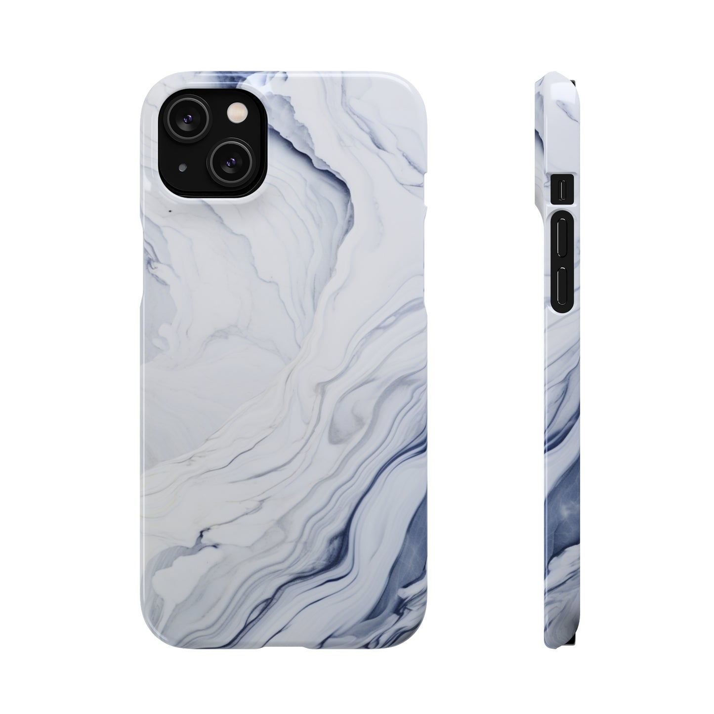 White Marble Snap Case