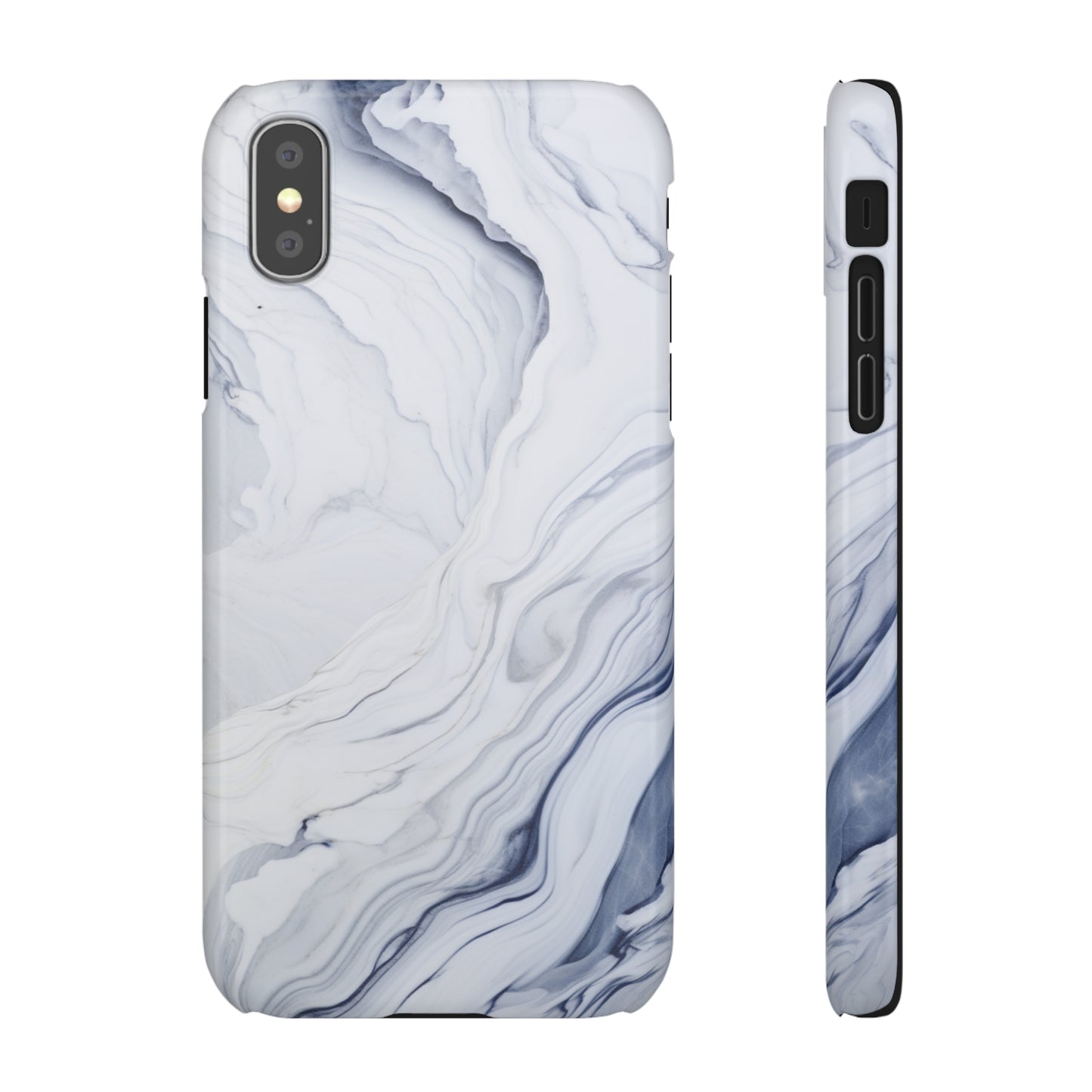 White Marble Snap Case