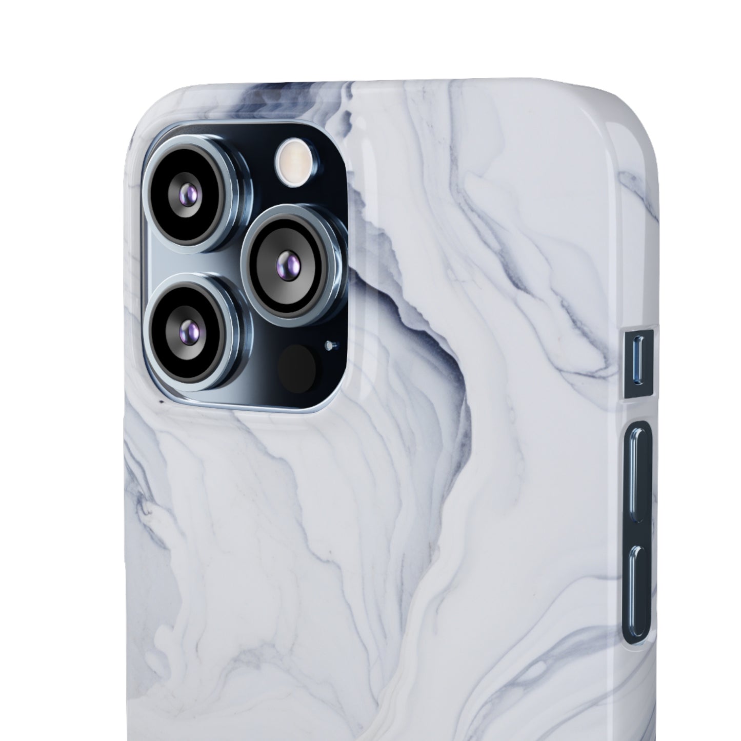 White Marble Snap Case