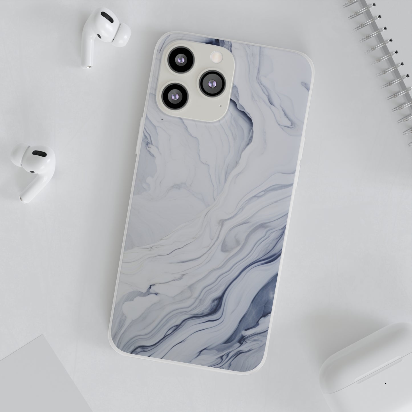 White Marble Flex Case