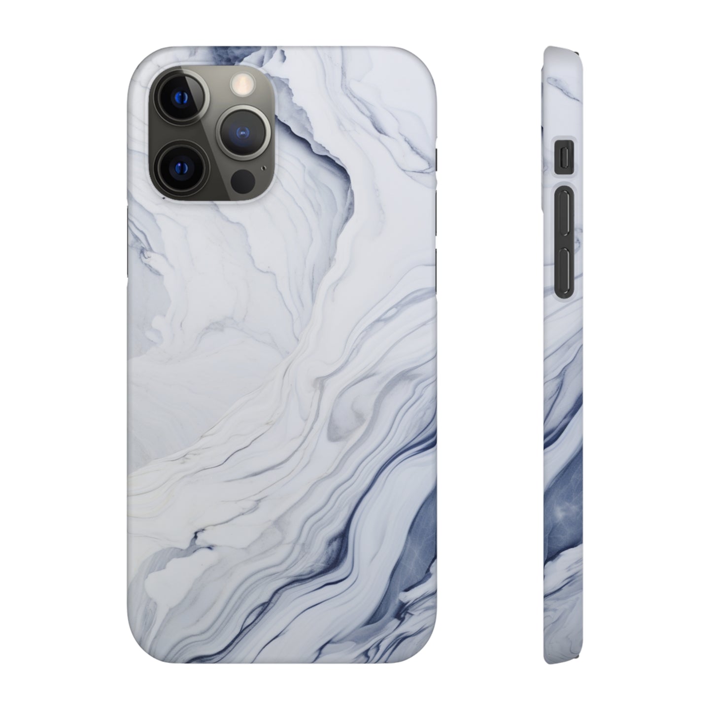 White Marble Snap Case