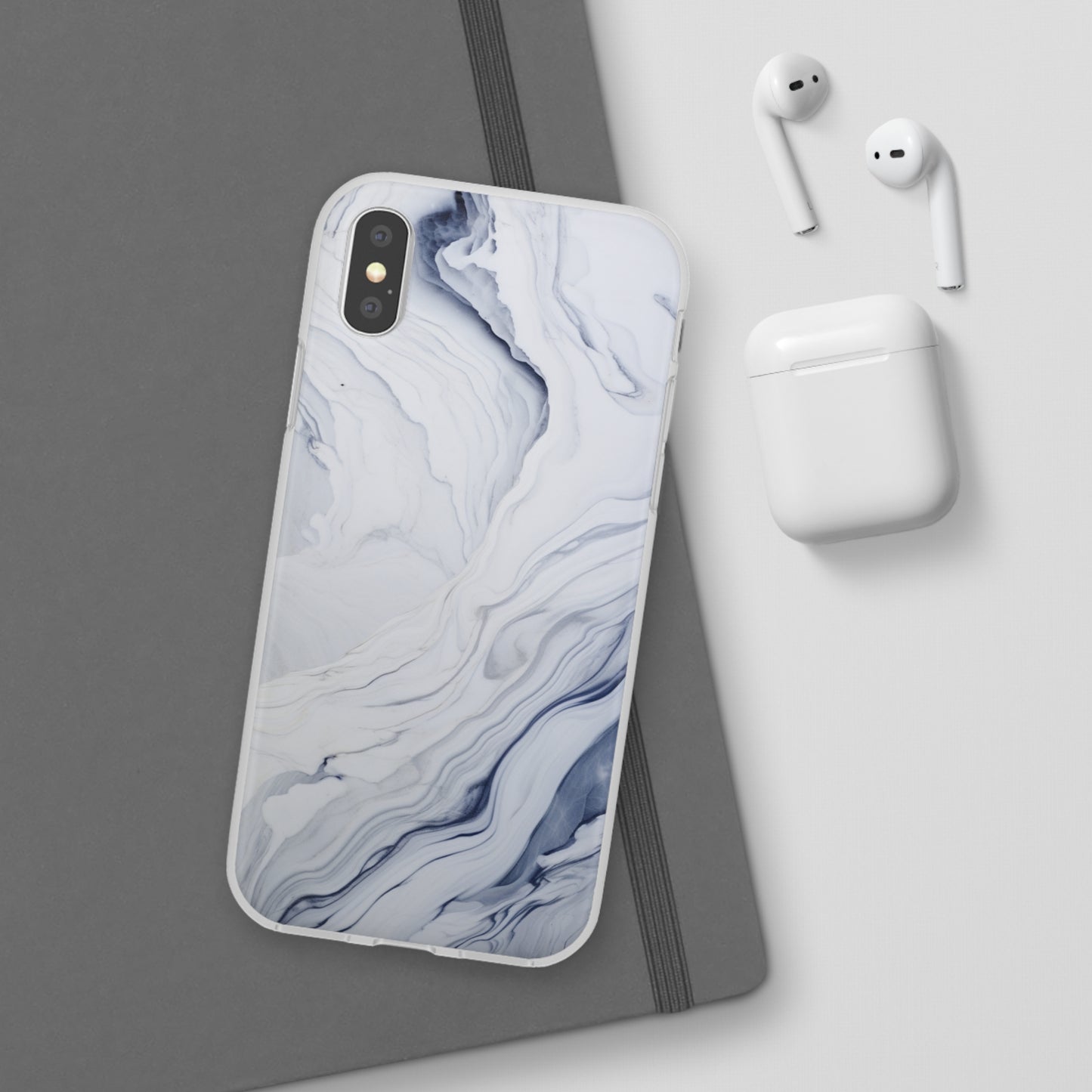 White Marble Flex Case